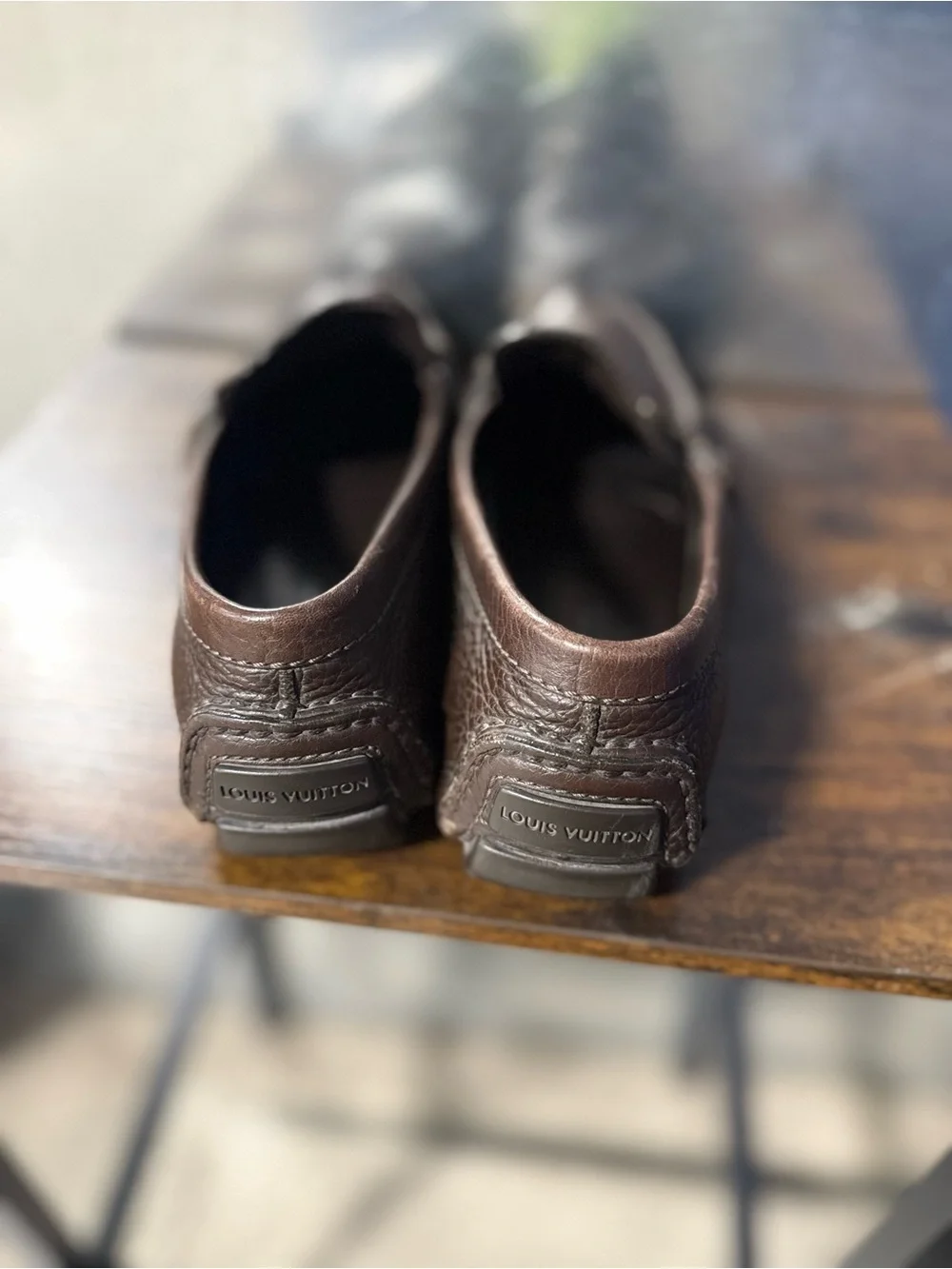 $1200 Louis Vuitton Brown Leather Lombok Loafers US 10.5 UK 9.5 EU 43.5 Shoes